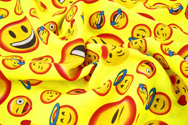 Oeko-Tex® Bi-Stretch Bedrukt Smileys Oeko-Tex® Bi-Stretch Bedrukt Smileys