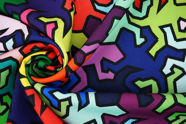 Oeko-Tex®  Bi-Stretch Bedruckt Barcelona Salamander