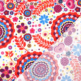 Oeko-Tex®  Bi-Stretch Bedruckt Boho Bloom