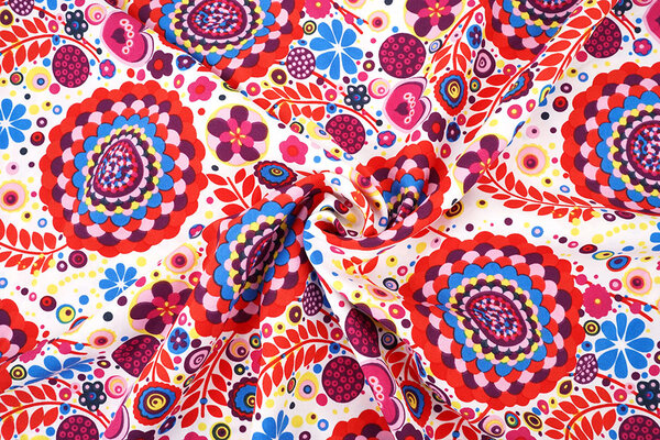 Oeko-Tex® Bi-Stretch Printed Boho Bloom Oeko-Tex® Bi-Stretch Printed Boho Bloom