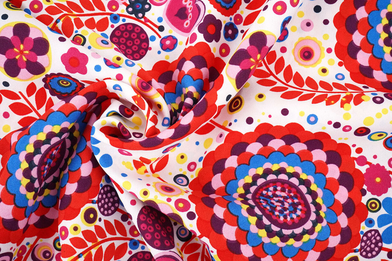 Oeko-Tex® Bi-Stretch Printed Boho Bloom Oeko-Tex® Bi-Stretch Printed Boho Bloom