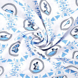 Oeko-Tex® Bi-Stretch Printed Dutch Delft Blue Oeko-Tex® Bi-Stretch Printed Dutch Delft Blue