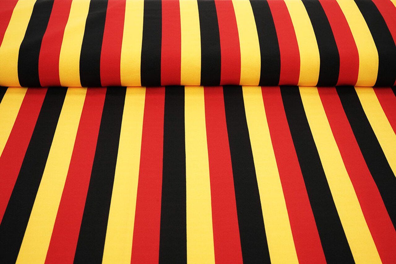Oeko-Tex®  Bi-Stretch Printed Belgian/German Stripes