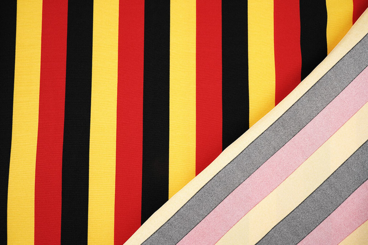 Oeko-Tex®  Bi-Stretch Printed Belgian/German Stripes