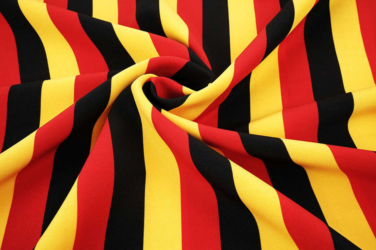 Oeko-Tex®  Bi-Stretch Printed Belgian/German Stripes