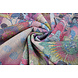 Lurex Tanz Bedruckt Floral Shimmer Rosa