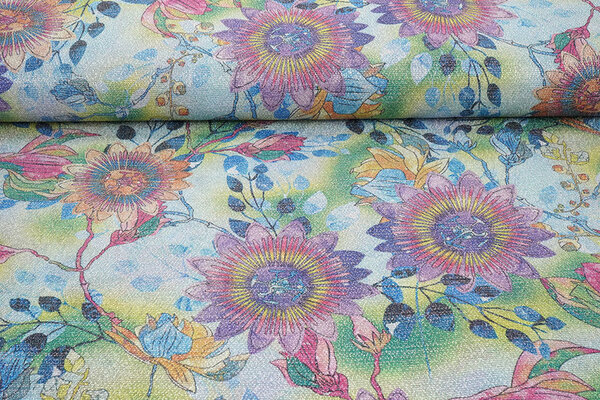 Lurex Dance Printed Floral Shimmer Light Blue Lurex Dance Printed Floral Shimmer Light Blue