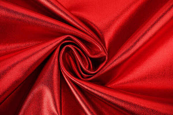 Metallic Stretch Baumwolle Rot