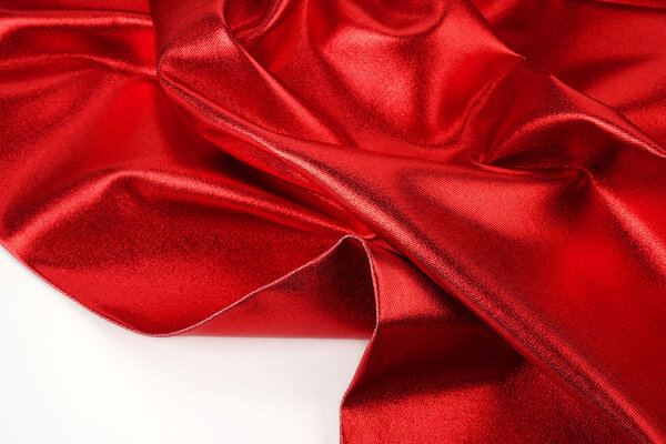 Metallic Stretch Baumwolle Rot
