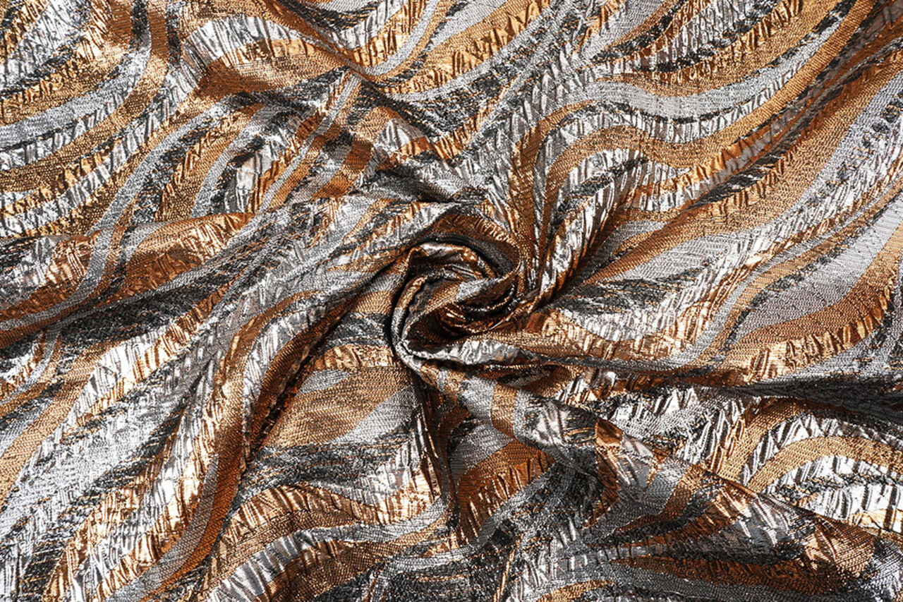 Brocade Metallic Waves