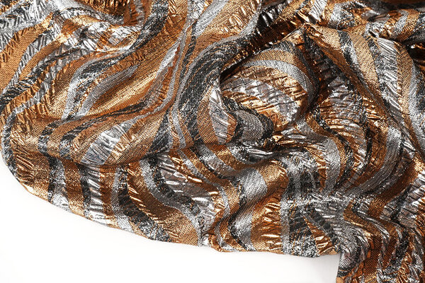Brocade Metallic Waves