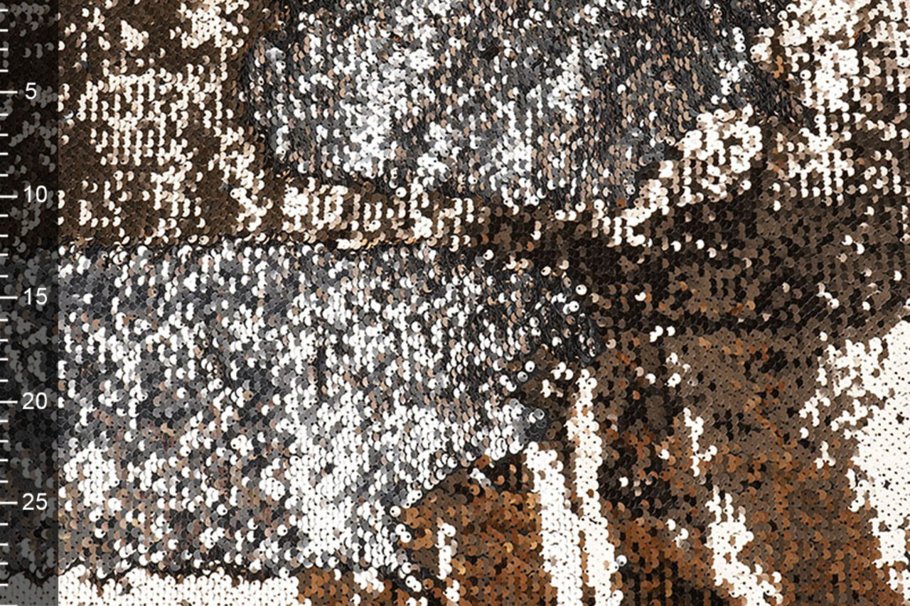 Reversible Sequin Fabric Rose Gold-Silver