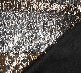 Reversible Sequin Fabric Rose Gold-Silver