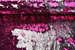 Reversibler Paillettenstoff Fuchsia-Silber Reversibler Paillettenstoff Fuchsia-Silber