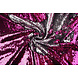 Reversibler Paillettenstoff Fuchsia-Silber Reversibler Paillettenstoff Fuchsia-Silber
