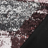 Reversible Sequin Fabric Pink-Silver Reversible Sequin Fabric Pink-Silver