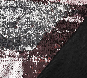 Reversible Sequin Fabric Pink-Silver