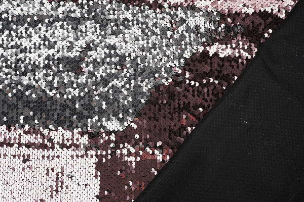 Reversible Sequin Fabric Pink-Silver