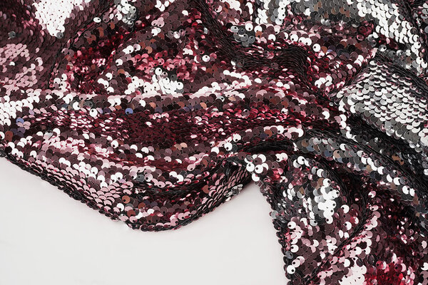 Reversible Sequin Fabric Pink-Silver