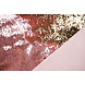 Reversible Sequin Fabric Pink-Gold on Pink Satin