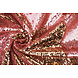 Reversible Sequin Fabric Pink-Gold on Pink Satin