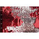 Reversible Sequin Fabric Red-Silver Reversible Sequin Fabric Red-Silver