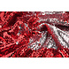 Reversible Sequin Fabric Red-Silver on Red Satin