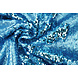Omkeerbare Pailletten Stof Mat-Glans Blauw op Blauw Satijn