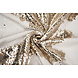 Reversible Sequin Fabric Matte White-Shiny Champagne on White Satin