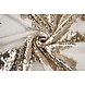 Reversibler Paillettenstoff Matt Weiß-Glanz Champagner auf Weiß Satin Reversibler Paillettenstoff Matt Weiß-Glanz Champagner auf Weiß Satin