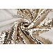 Reversible Sequin Fabric Matte White-Shiny Champagne on White Satin
