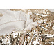 Reversible Sequin Fabric Matte White-Shiny Champagne on White Satin