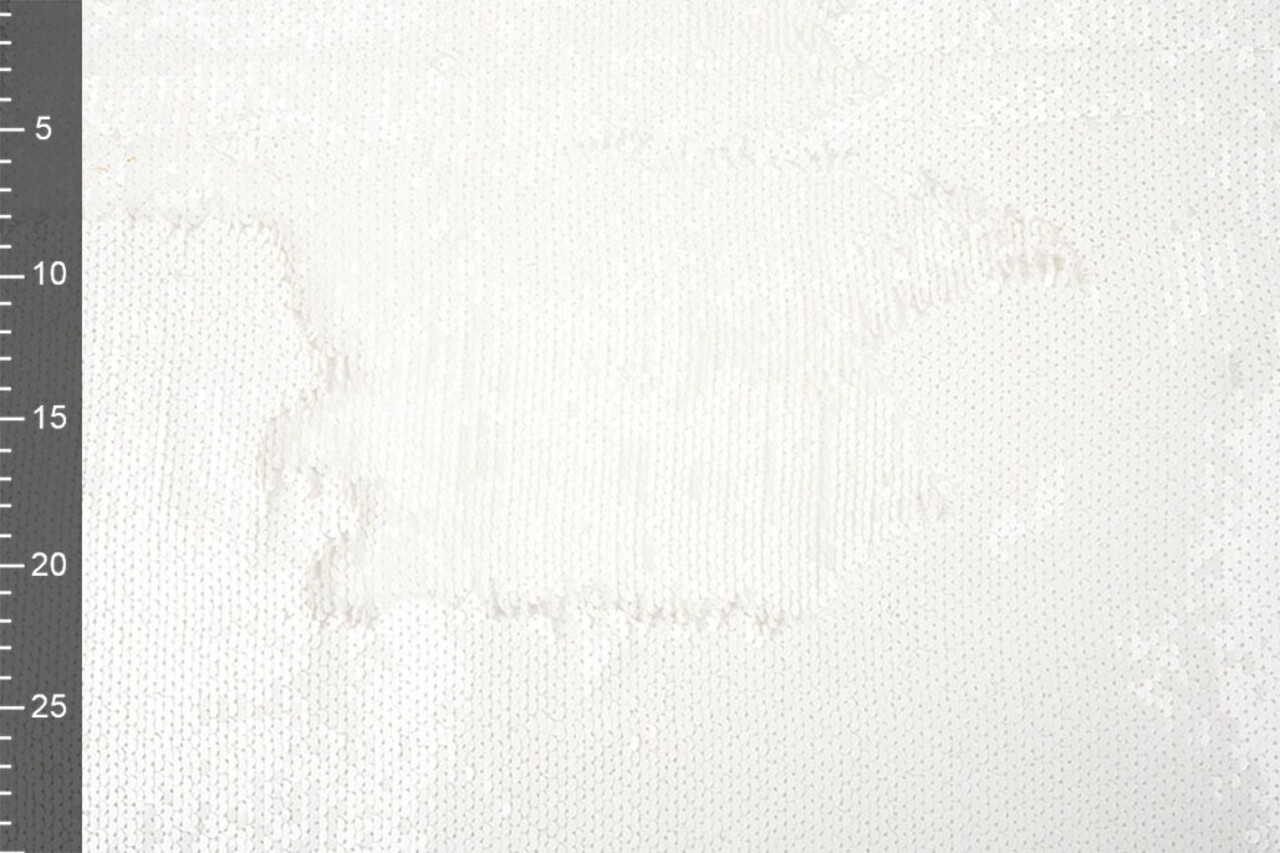 Reversible Sequin Fabric White - White Reversible Sequin Fabric White - White