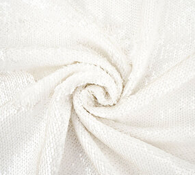 Reversible Sequin Fabric White - White Reversible Sequin Fabric White - White