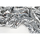 Reversibler Paillettenstoff Silber -Silber auf Weiß Satin