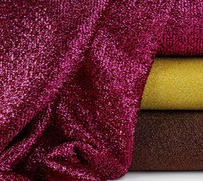 Knitted Glitter Metallic Fuchsia