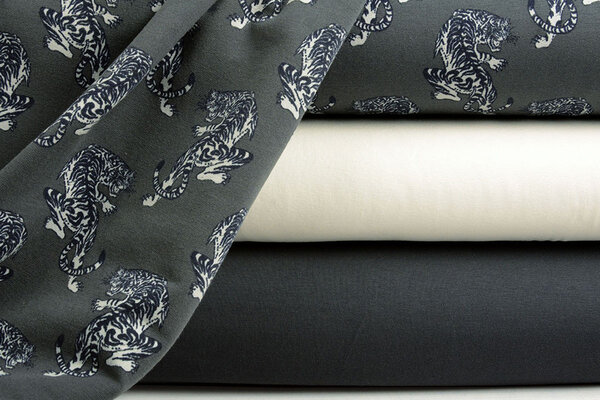Oeko-Tex®  French Terry Dark grey melange