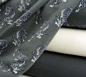 Oeko-Tex®  French Terry Tiger Grau