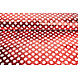 Reversibler Paillettenstoff Rot mit Weißen Punkten