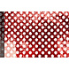 Reversible Sequin Fabric Red with White Dots