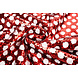 Reversible Sequin Fabric Red with White Dots