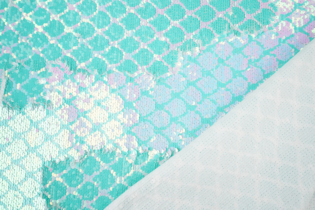 Reversibler Paillettenstoff Meerjungfrauenschwanz