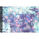 Sequin Fabric Pearlescent on Printed Satin Stars