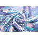 Sequin Fabric Pearlescent on Printed Satin Stars