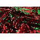Reversibler Paillettenstoff Rot-Grün