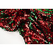 Reversibler Paillettenstoff Rot-Grün