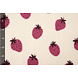 Teddy Fabric Strawberries Cream Teddy Fabric Strawberries Cream