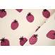 Teddy Fabric Strawberries Cream Teddy Fabric Strawberries Cream