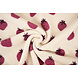 Teddy Fabric Strawberries Cream Teddy Fabric Strawberries Cream
