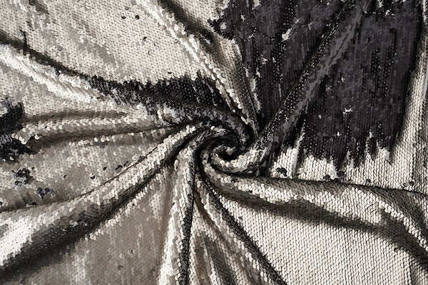 Reversible Sequins on Mesh on Mesh Matte Grey-Anthracite